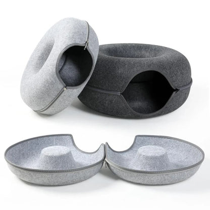 Cozy Tunnel Cat Bed