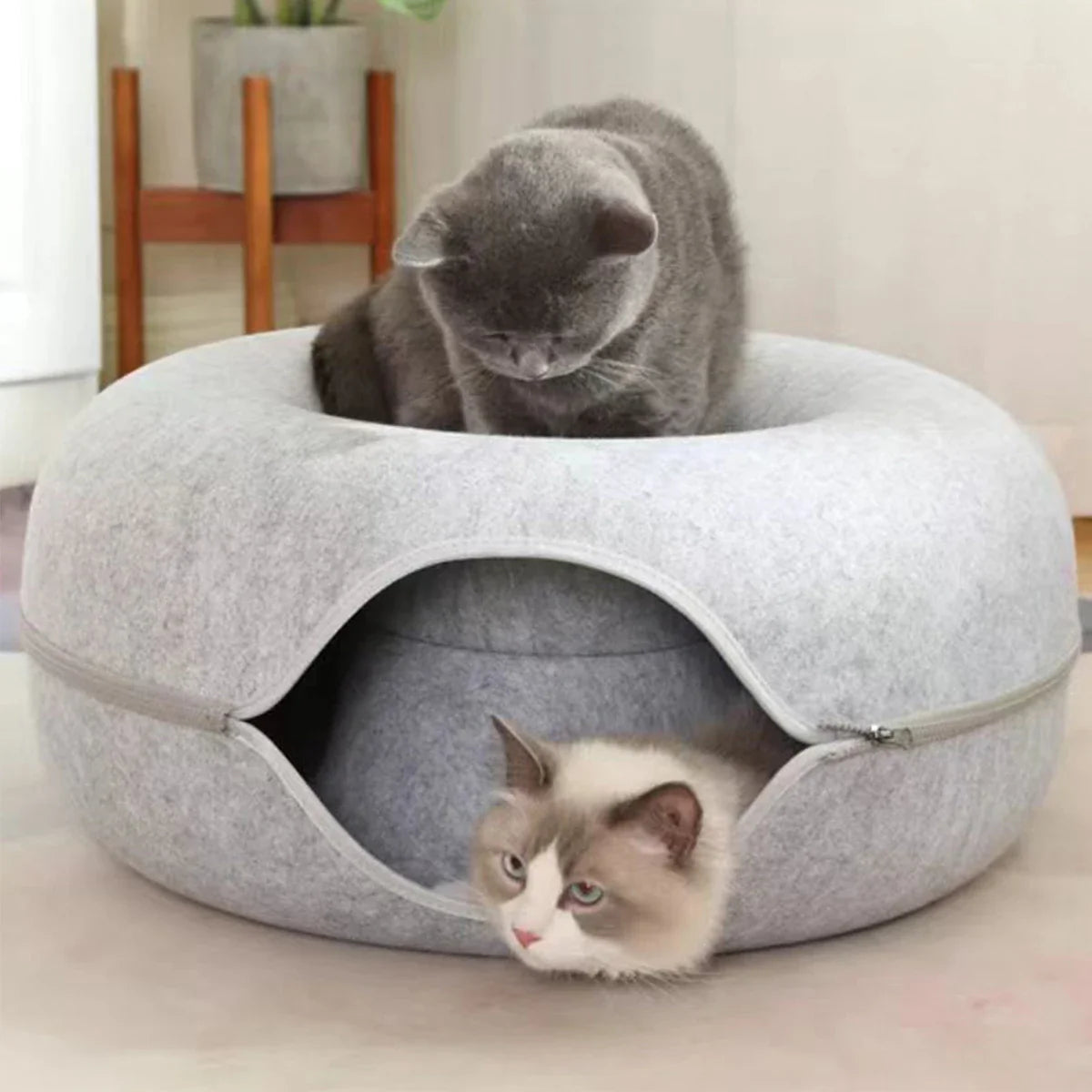 Cozy Tunnel Cat Bed