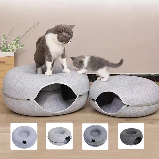Cozy Tunnel Cat Bed