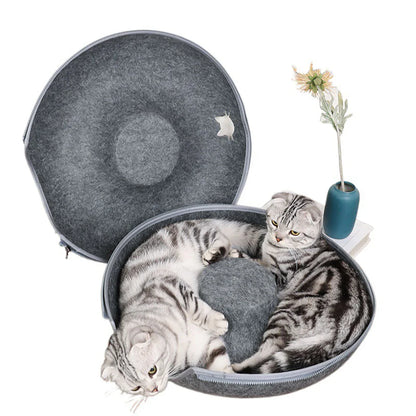 Cozy Tunnel Cat Bed